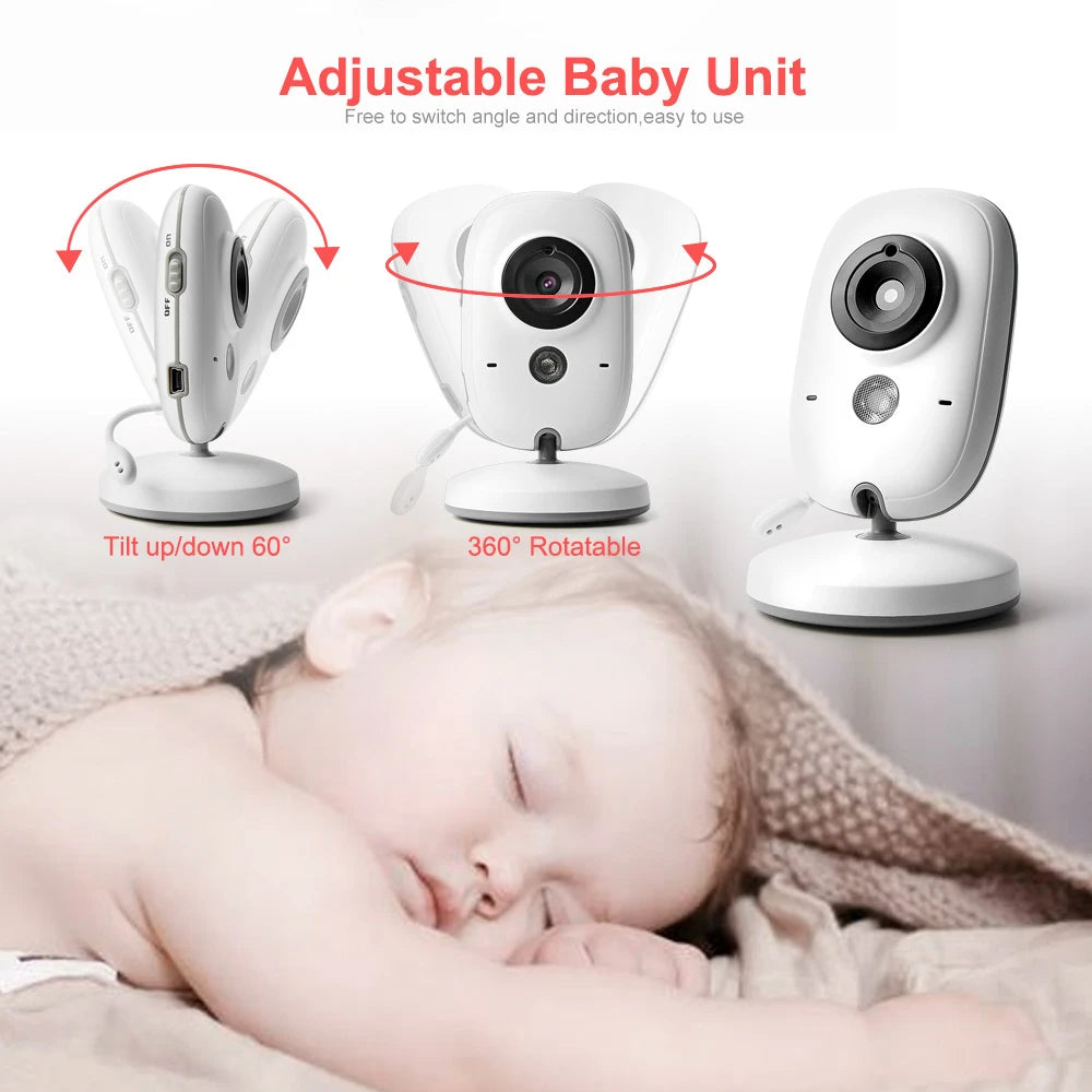 Baby Monitor 2.4G Wireless 3.2-inch high-definition LCD